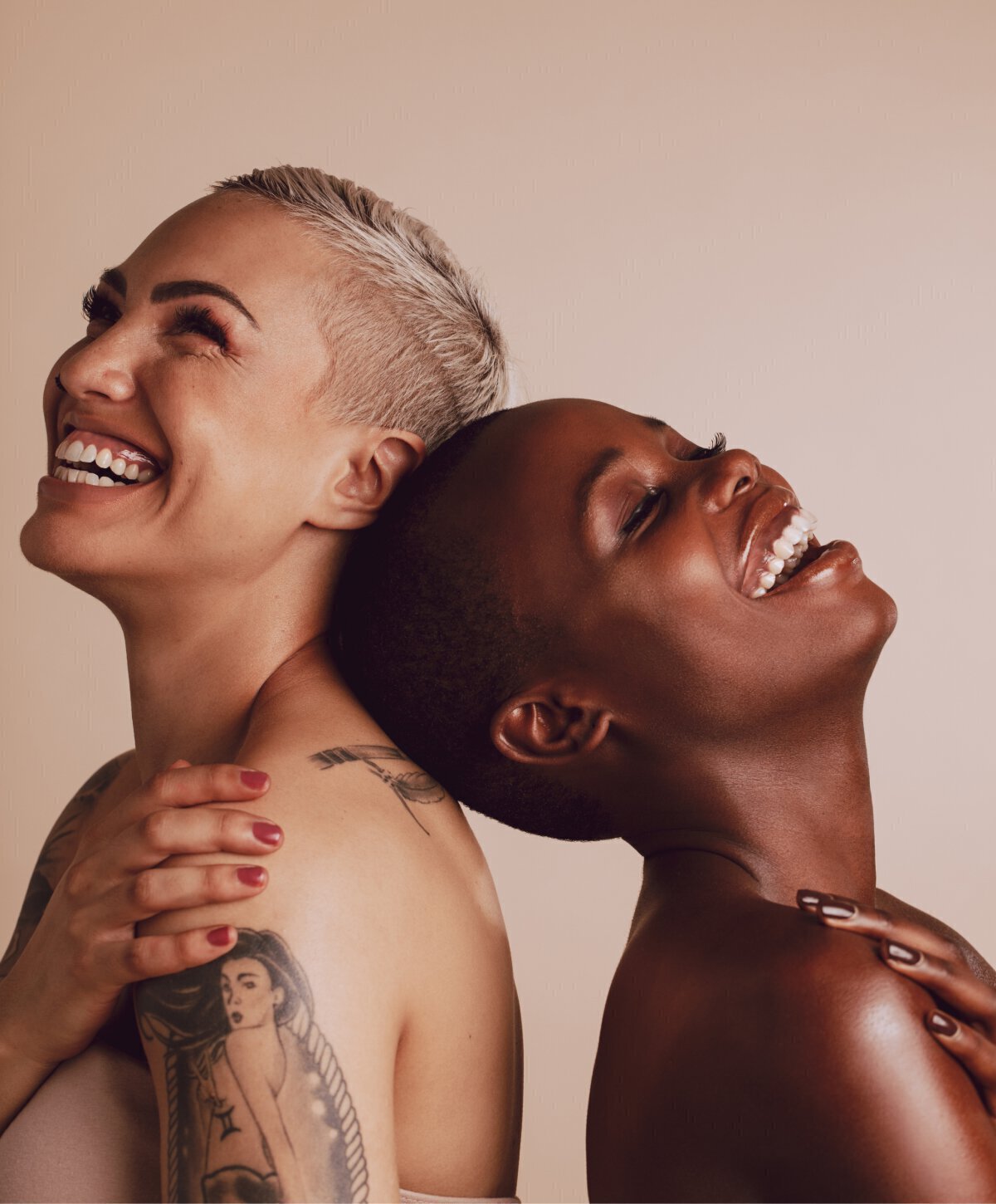 Bay area skin rejuvenation models laughing