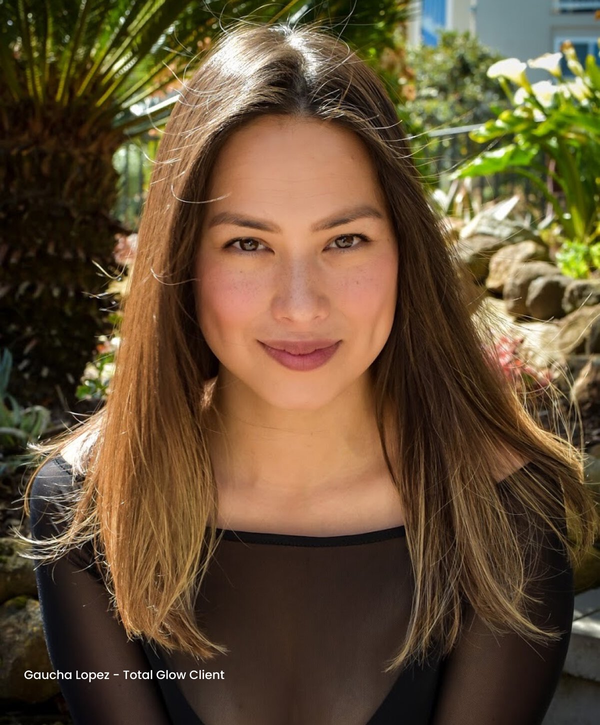 Palo Alto Environ skincare model laughing