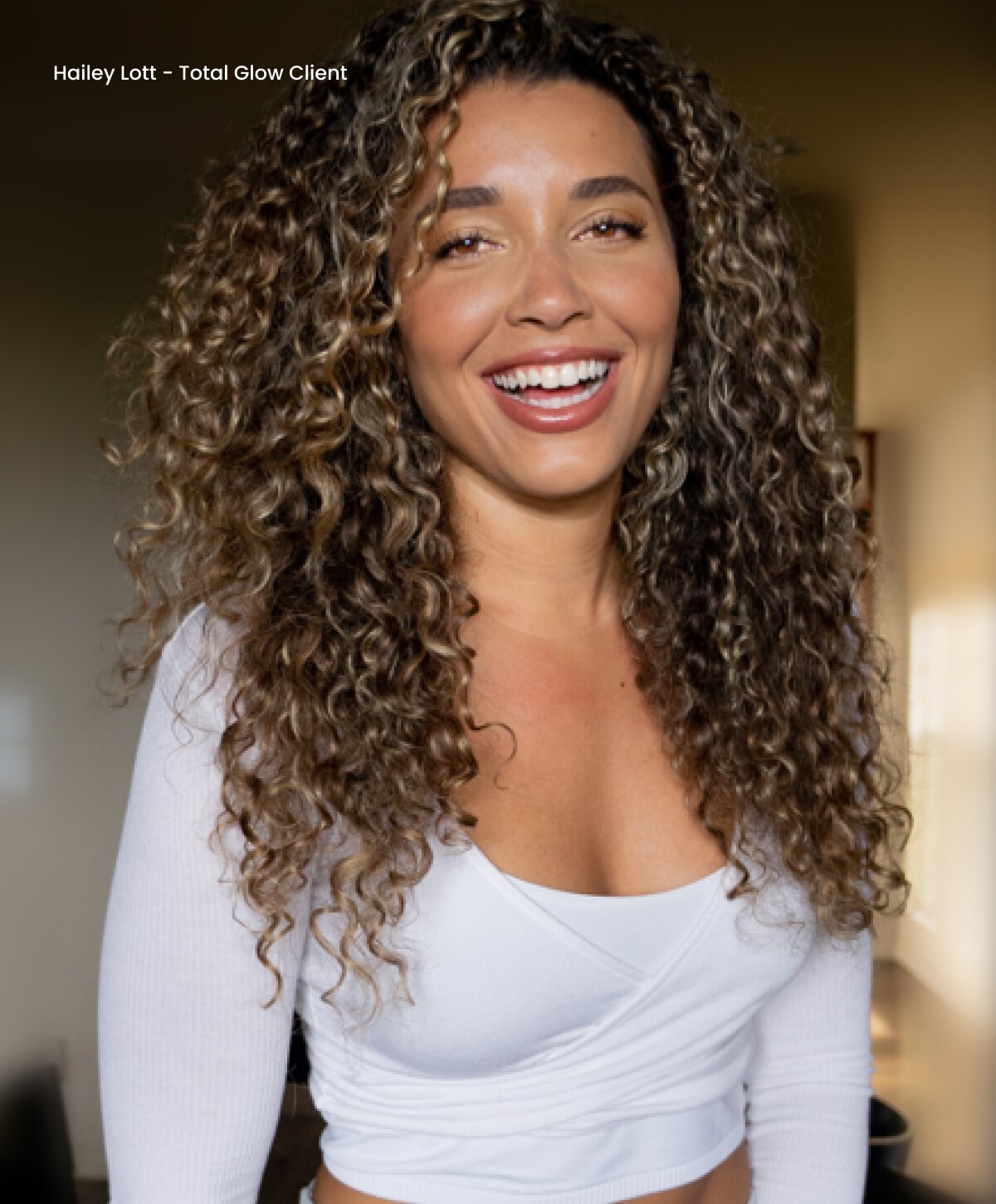 woman smiling after IV therapy in Palo Alto