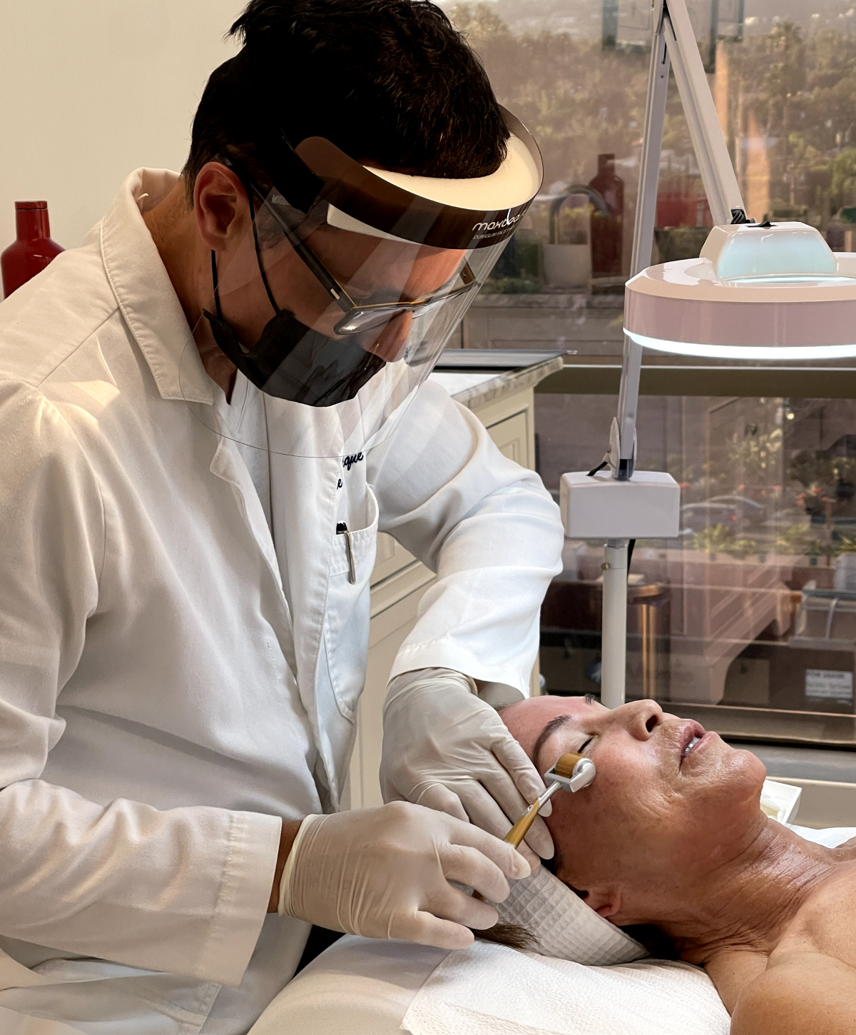 Patient Getting Microneedling Treatment in Palo Alto