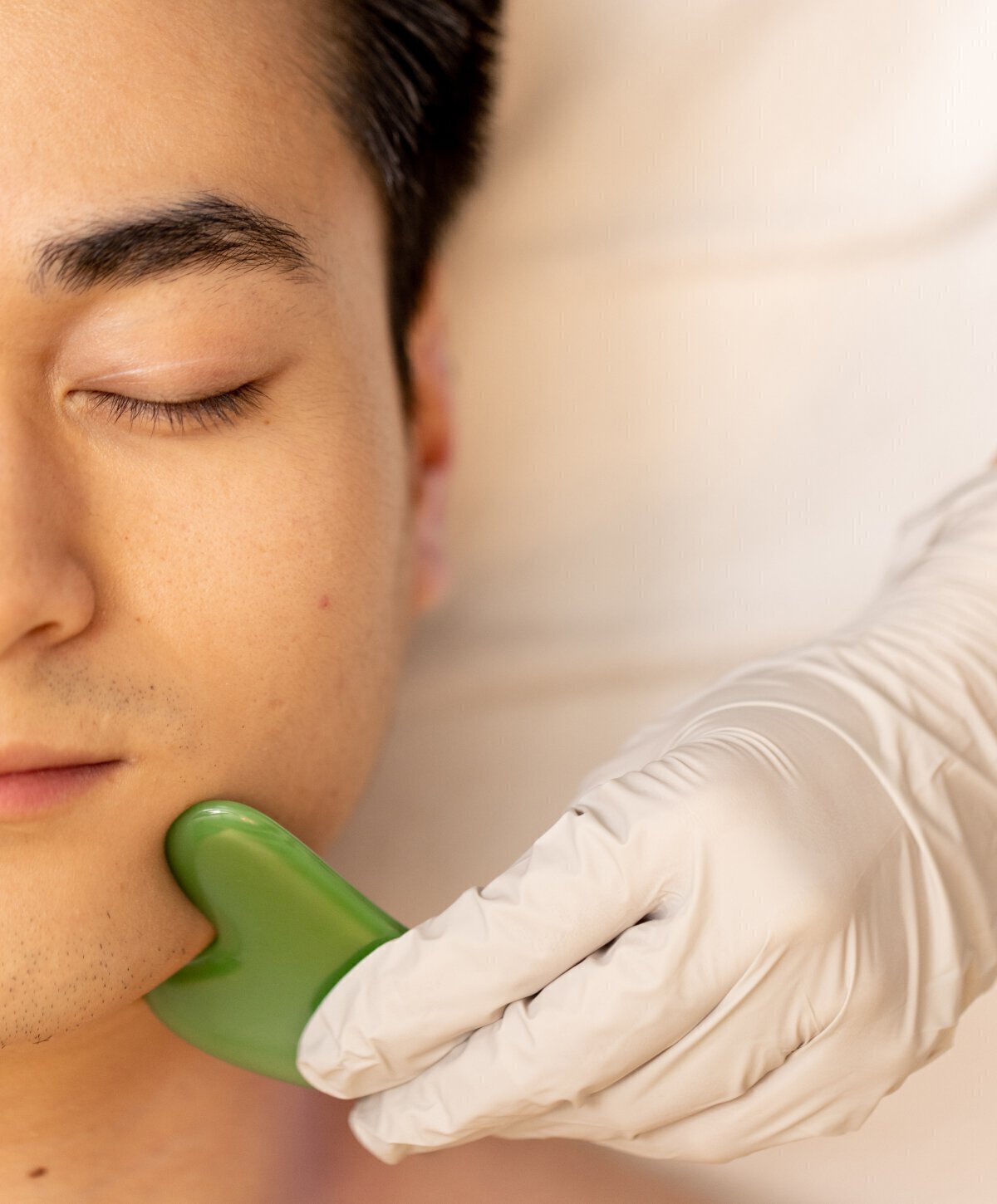 Bay Area facial massage client receiving treatment