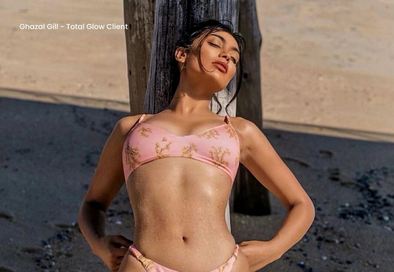 Palo Alto Body sculpting model wearing bikini