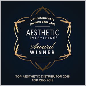 DermaConcepts Environ Skincare Top Aesthetic Distributor winner logo