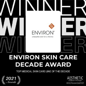 Environ Skin Care Aesthetic Decade Award Winner 2021 logo