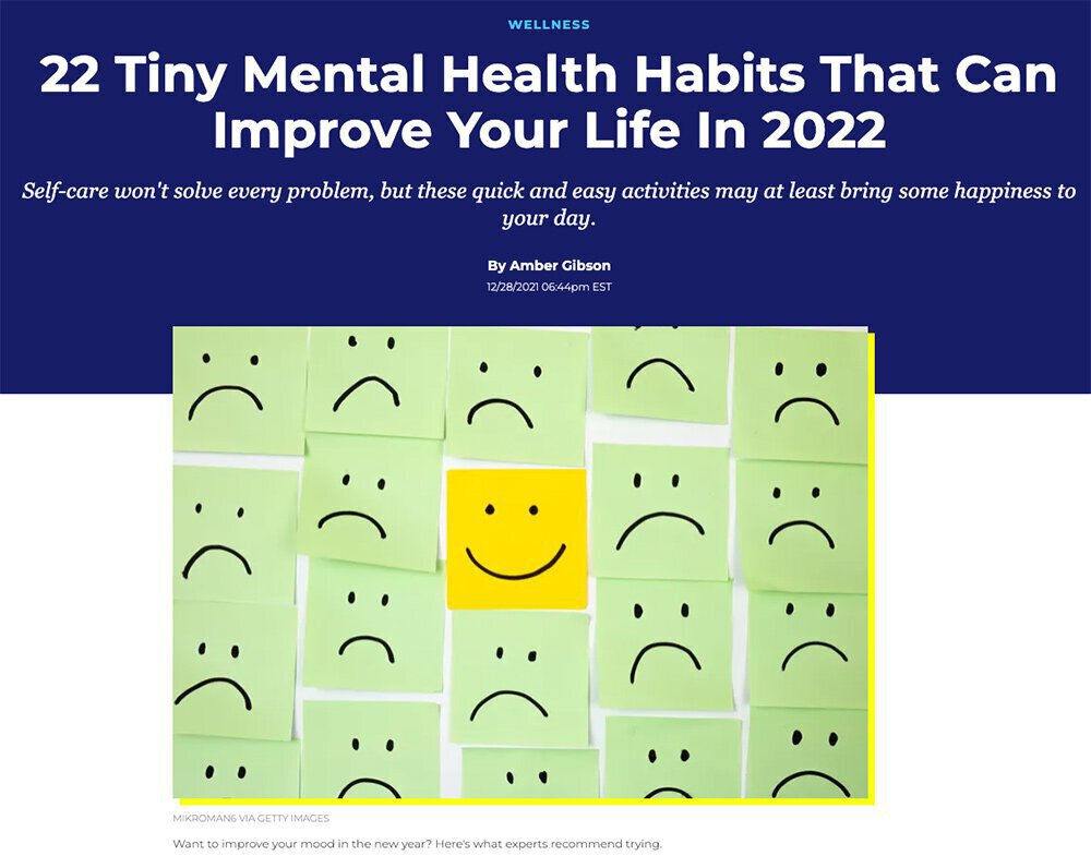 22 tiny mental health habits that can improve your life in 2022 article