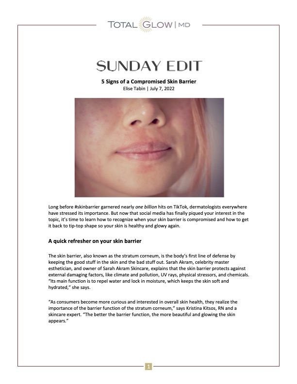 Sunday Edit article