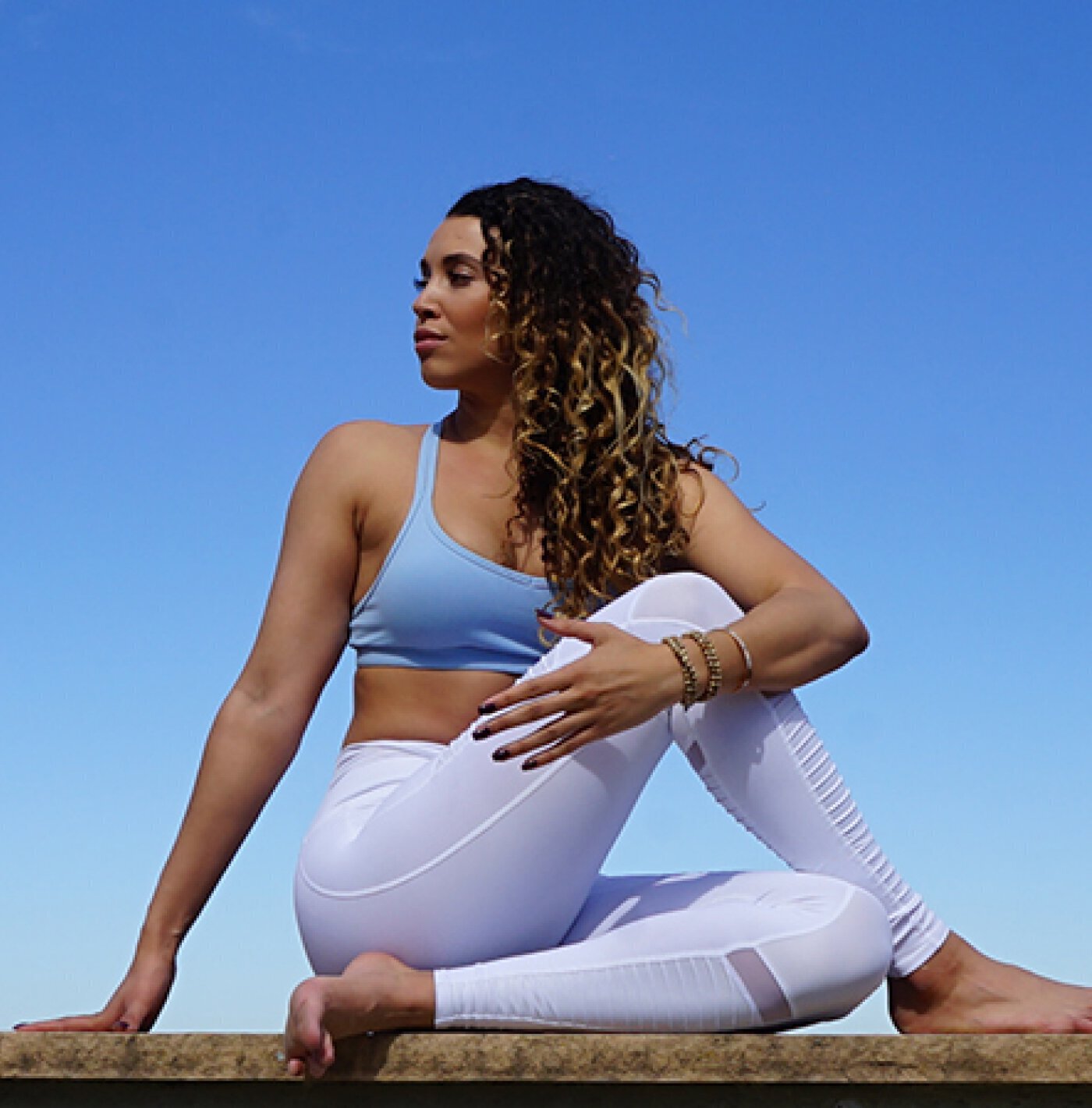 woman stretching